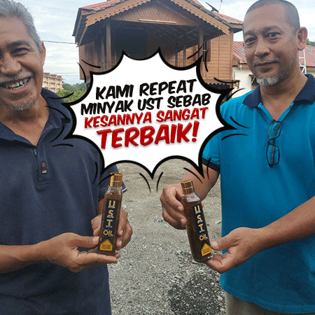 Bukti WhatsApp pelanggan Minyak UST OIL
