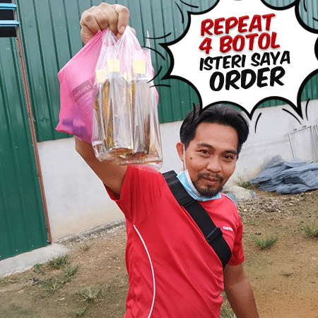 Bukti WhatsApp pelanggan Minyak UST OIL